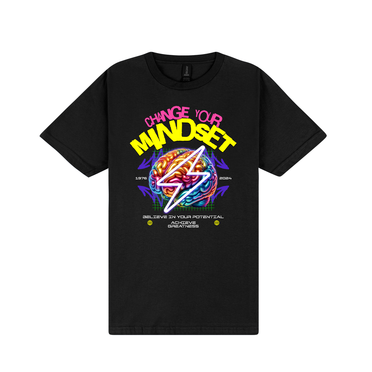Mindset T-Shirt - DTF Printed Gildan Unisex Tee - 100% Ring-Spun Cotton