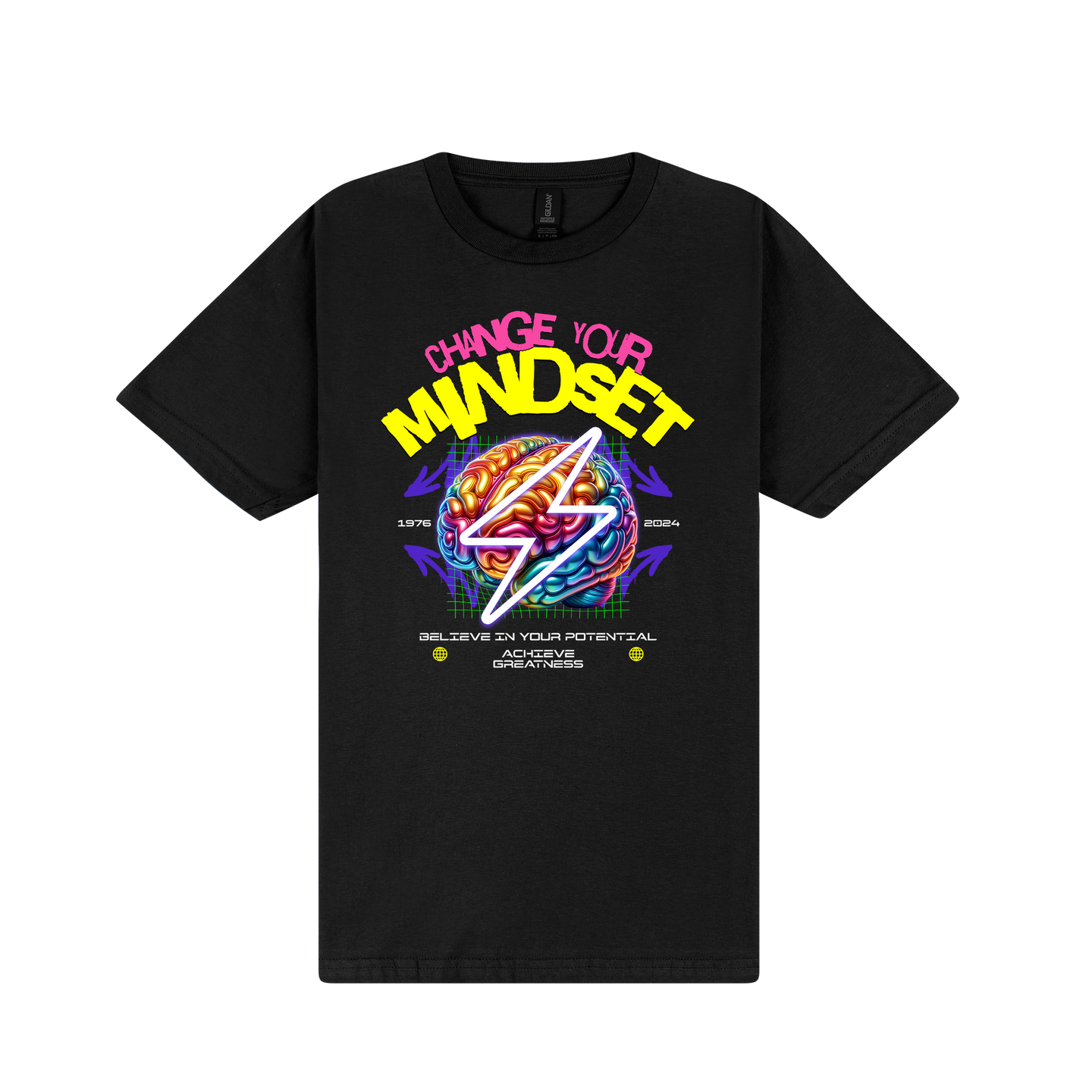 Mindset T-Shirt - DTF Printed Gildan Unisex Tee - 100% Ring-Spun Cotton