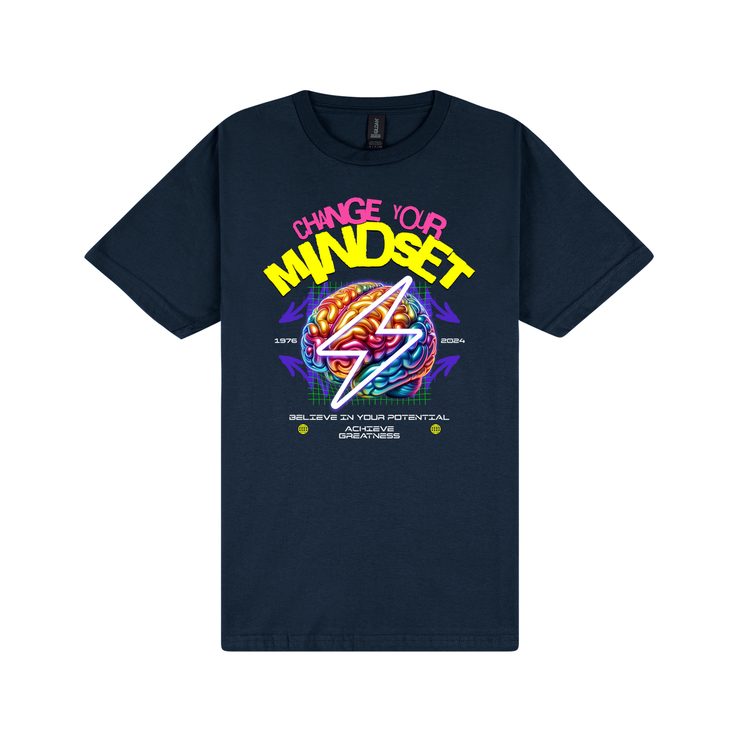 Mindset T-Shirt - DTF Printed Gildan Unisex Tee - 100% Ring-Spun Cotton