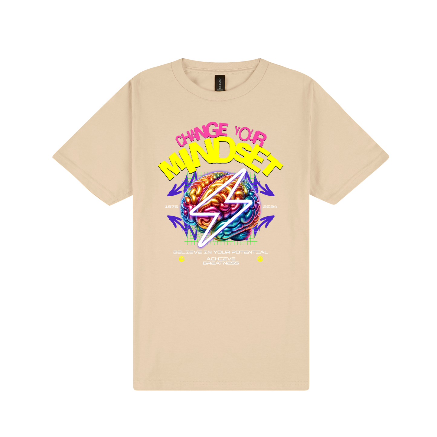 Mindset T-Shirt - DTF Printed Gildan Unisex Tee - 100% Ring-Spun Cotton