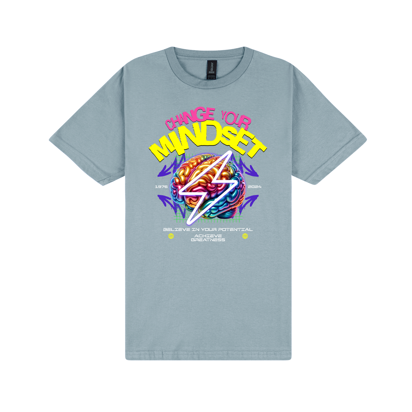 Mindset T-Shirt - DTF Printed Gildan Unisex Tee - 100% Ring-Spun Cotton