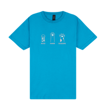 Load image into Gallery viewer, Rock Paper Scissors Paws - Embroidered Slogan T-Shirt
