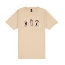 Load image into Gallery viewer, Rock Paper Scissors Paws - Embroidered Slogan T-Shirt
