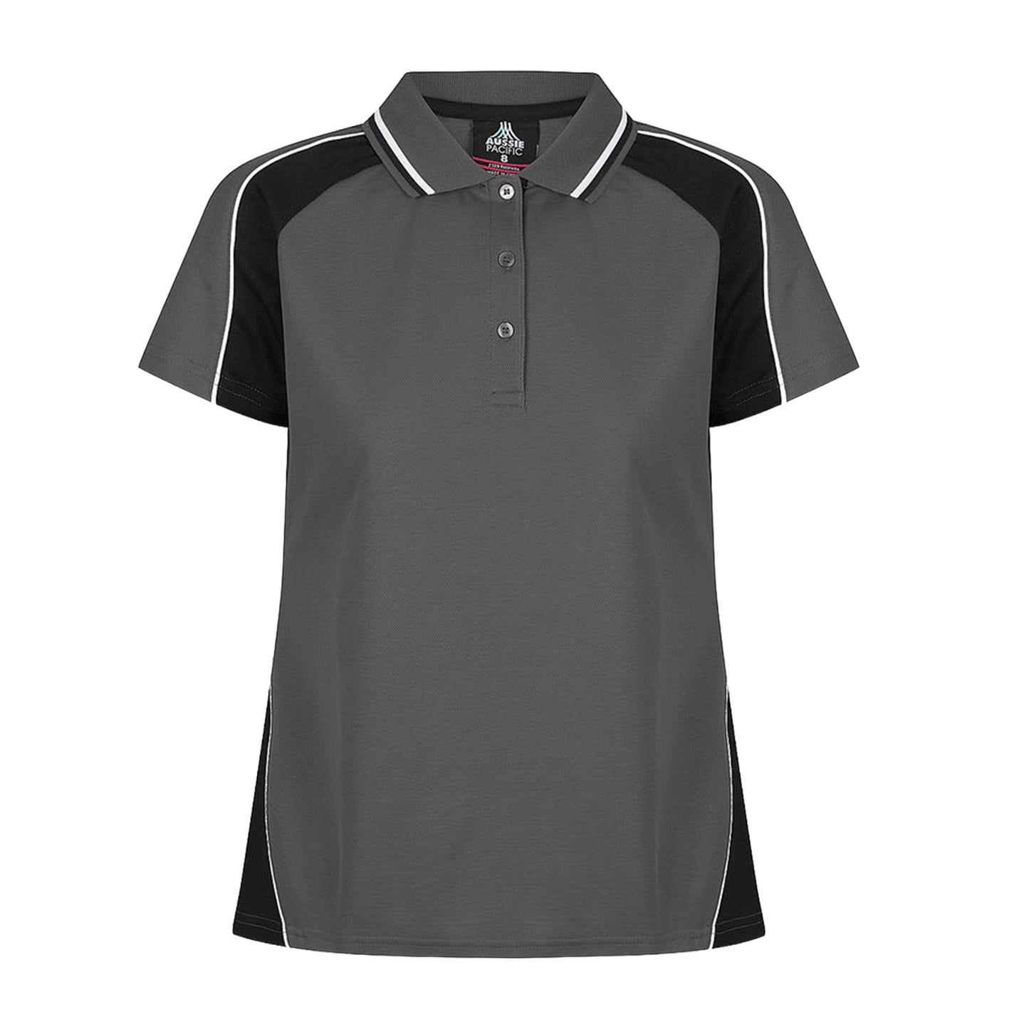 Aussie Pacific Panorama DTF Printed Ladies Polo Custom Logo