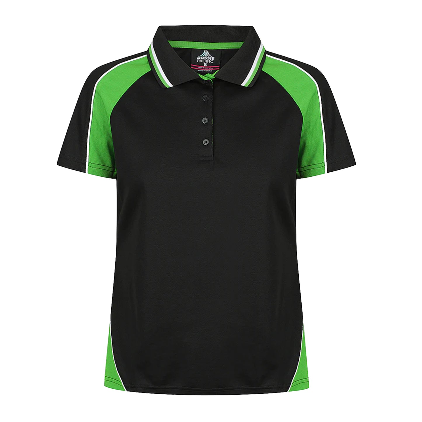 Aussie Pacific Panorama DTF Printed Ladies Polo Custom Logo