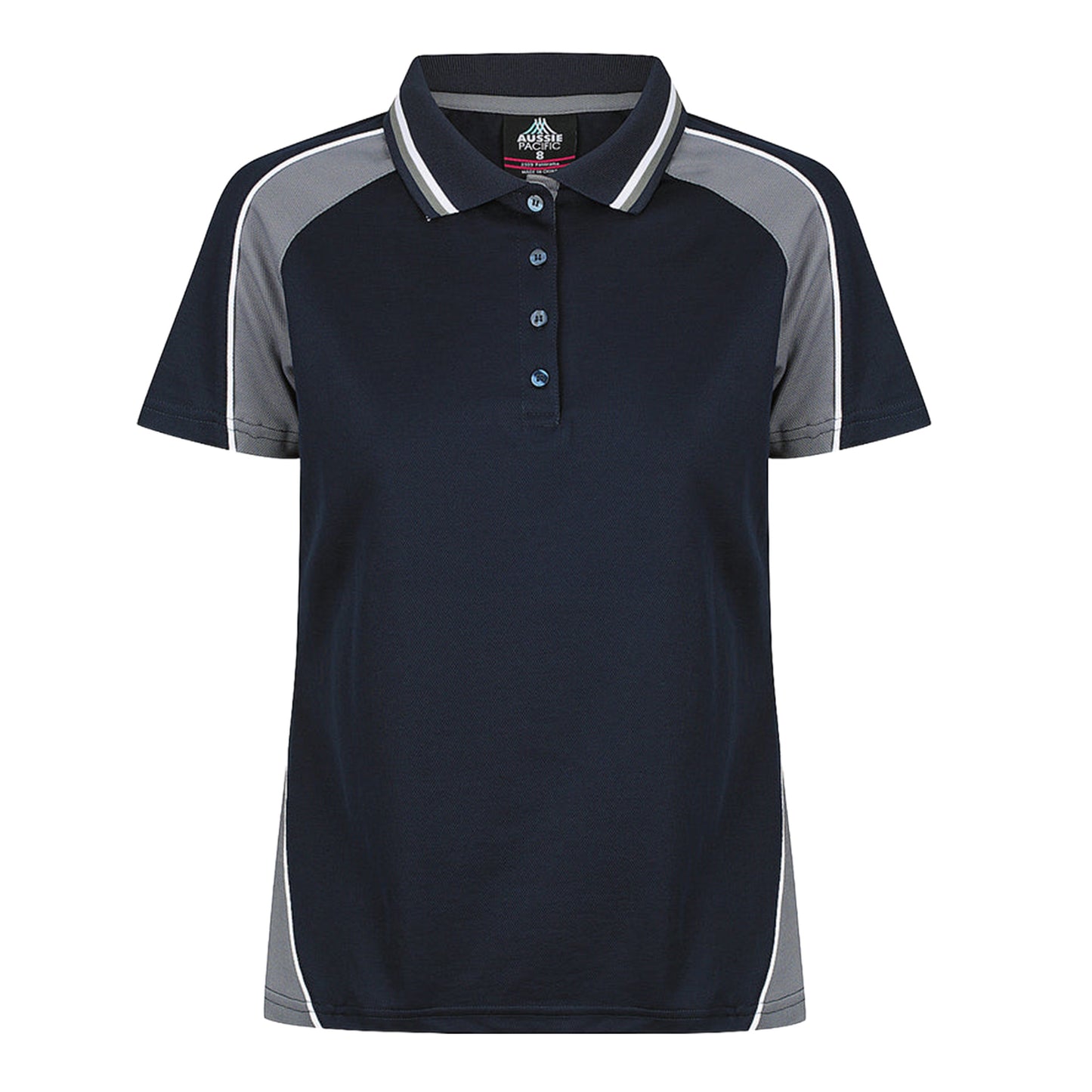 Aussie Pacific Panorama DTF Printed Ladies Polo Custom Logo