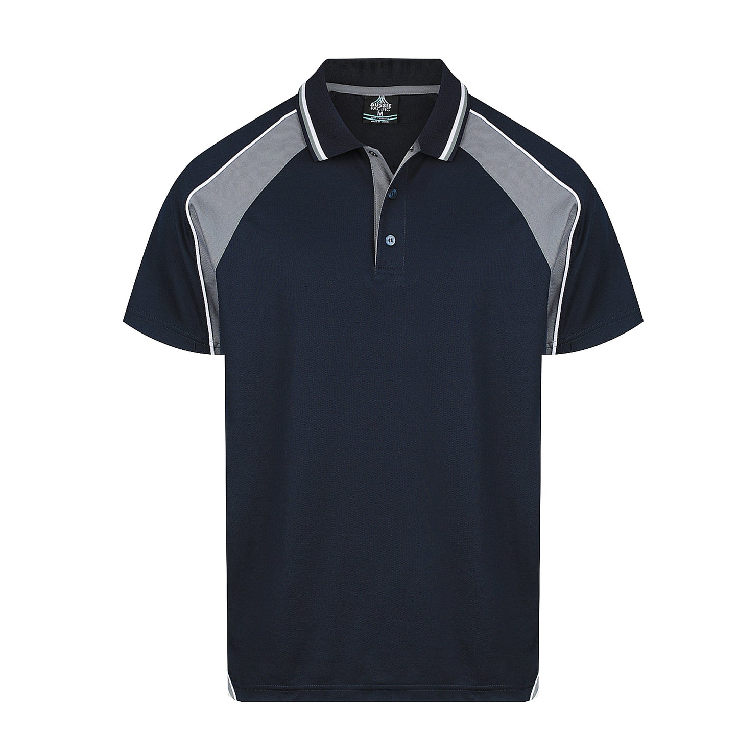 Aussie Pacific Panorama DTF Printed Mens Polo Custom Logo