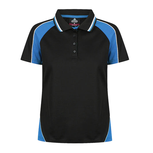 Aussie Pacific Panorama DTF Printed Ladies Polo Custom Logo