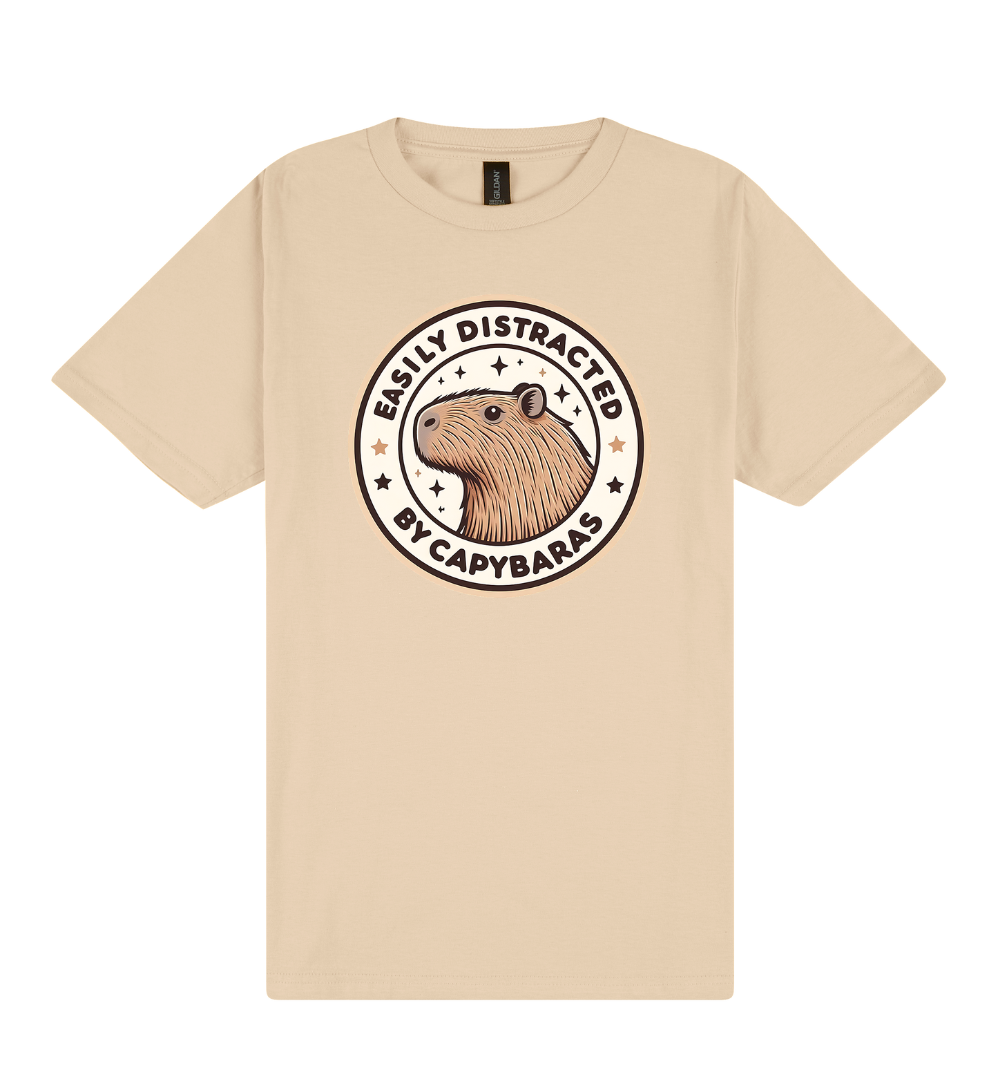 Easily Distracted by Capybaras - Capybara Slogan T-Shirt