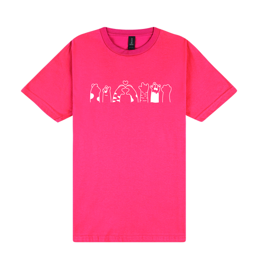 Cute Cat Paws - DTF Print Slogan T-Shirt