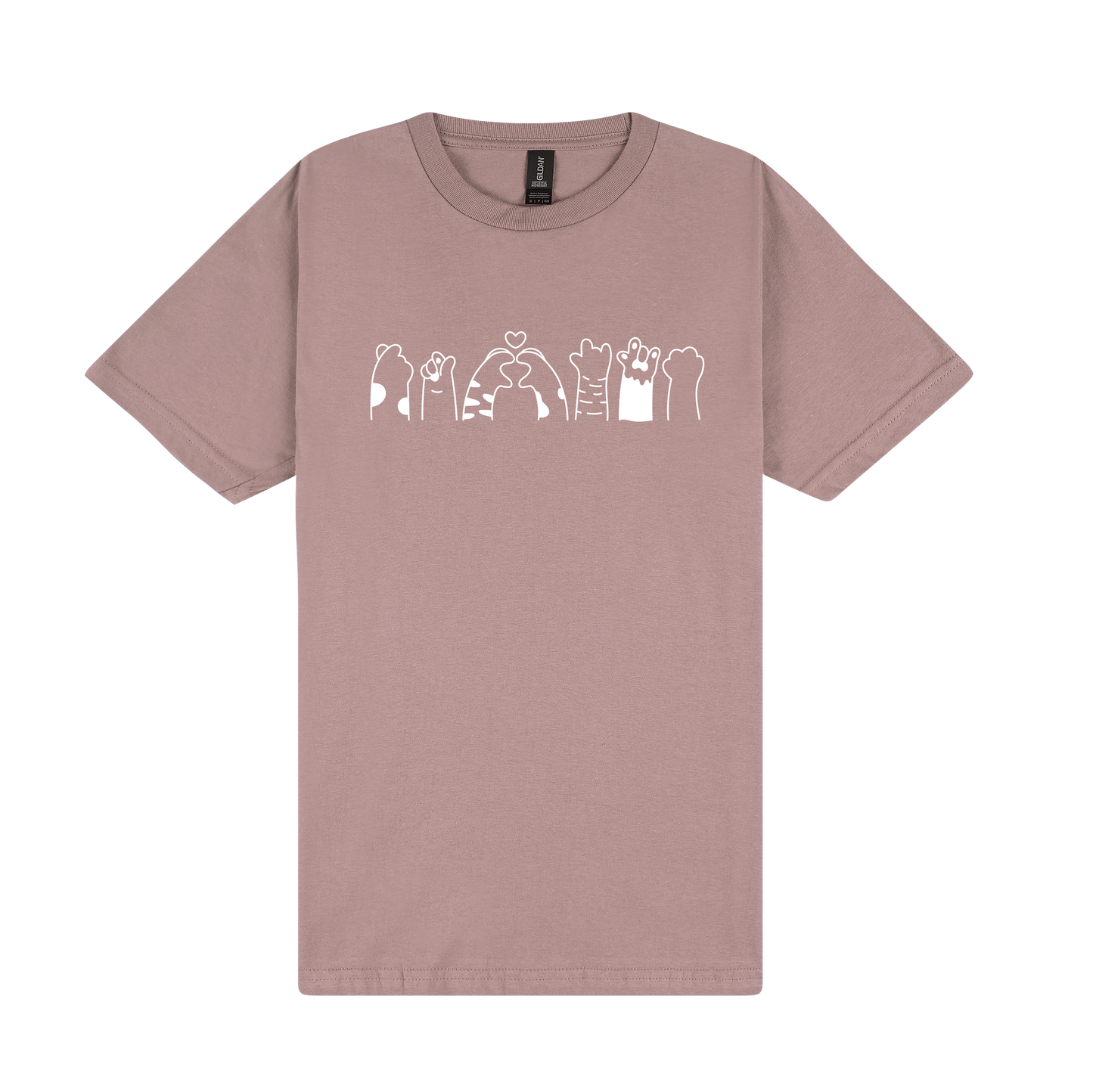 Cute Cat Paws - DTF Print Slogan T-Shirt
