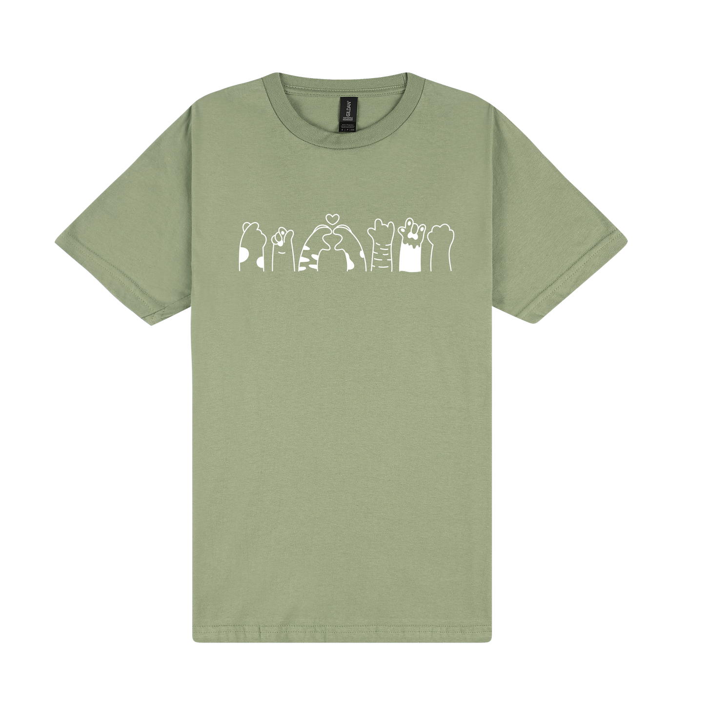Cute Cat Paws - DTF Print Slogan T-Shirt