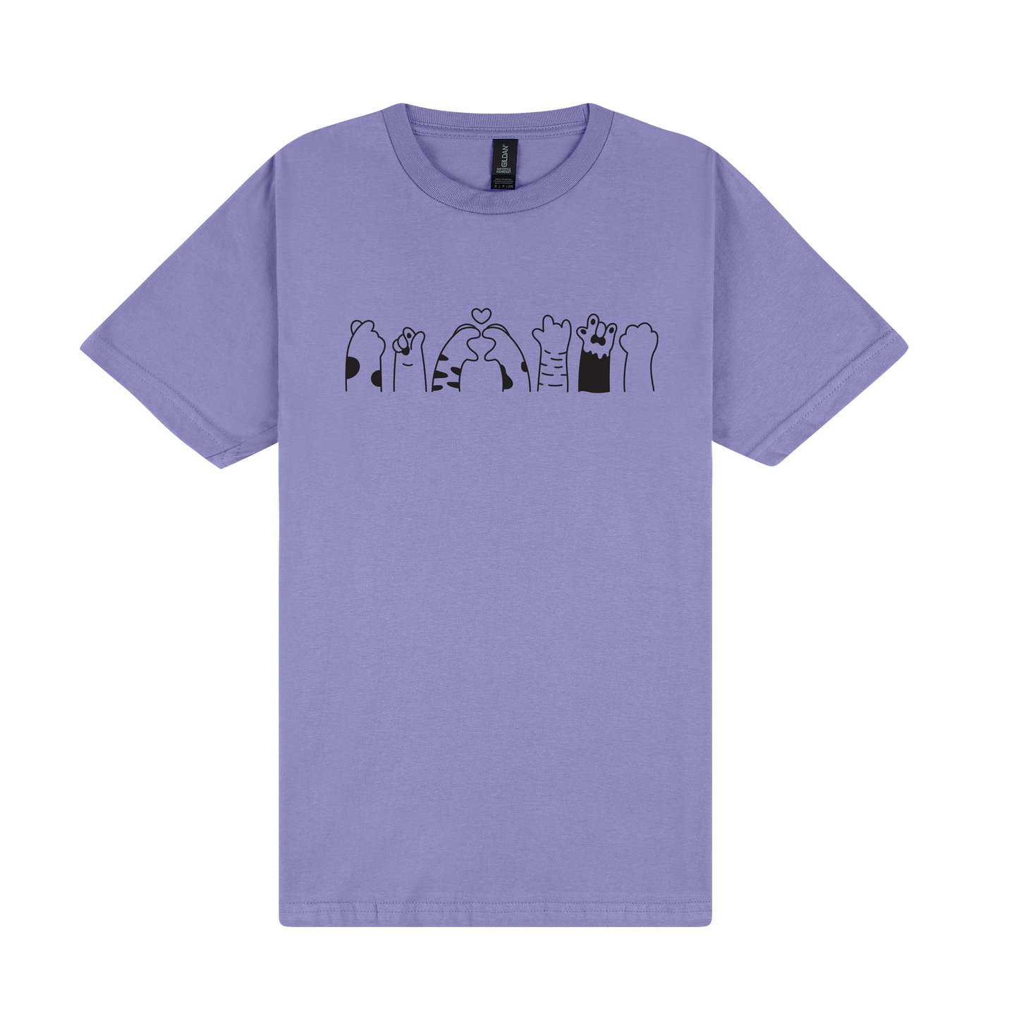 Cute Cat Paws - DTF Print Slogan T-Shirt