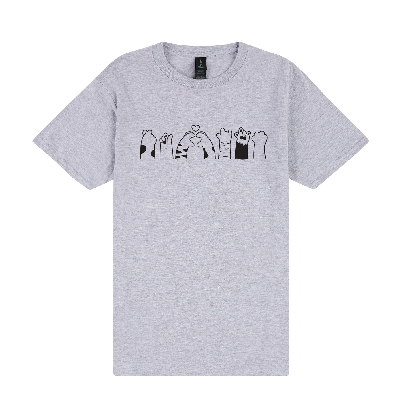 Cute Cat Paws - DTF Print Slogan T-Shirt