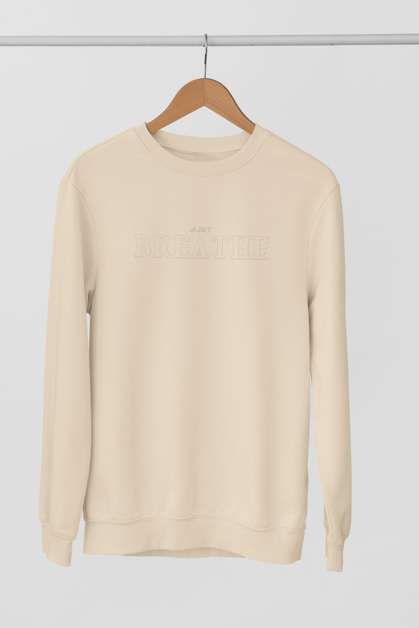 Just Breathe Embroidered Gildan Jumper - Wear Your Mood