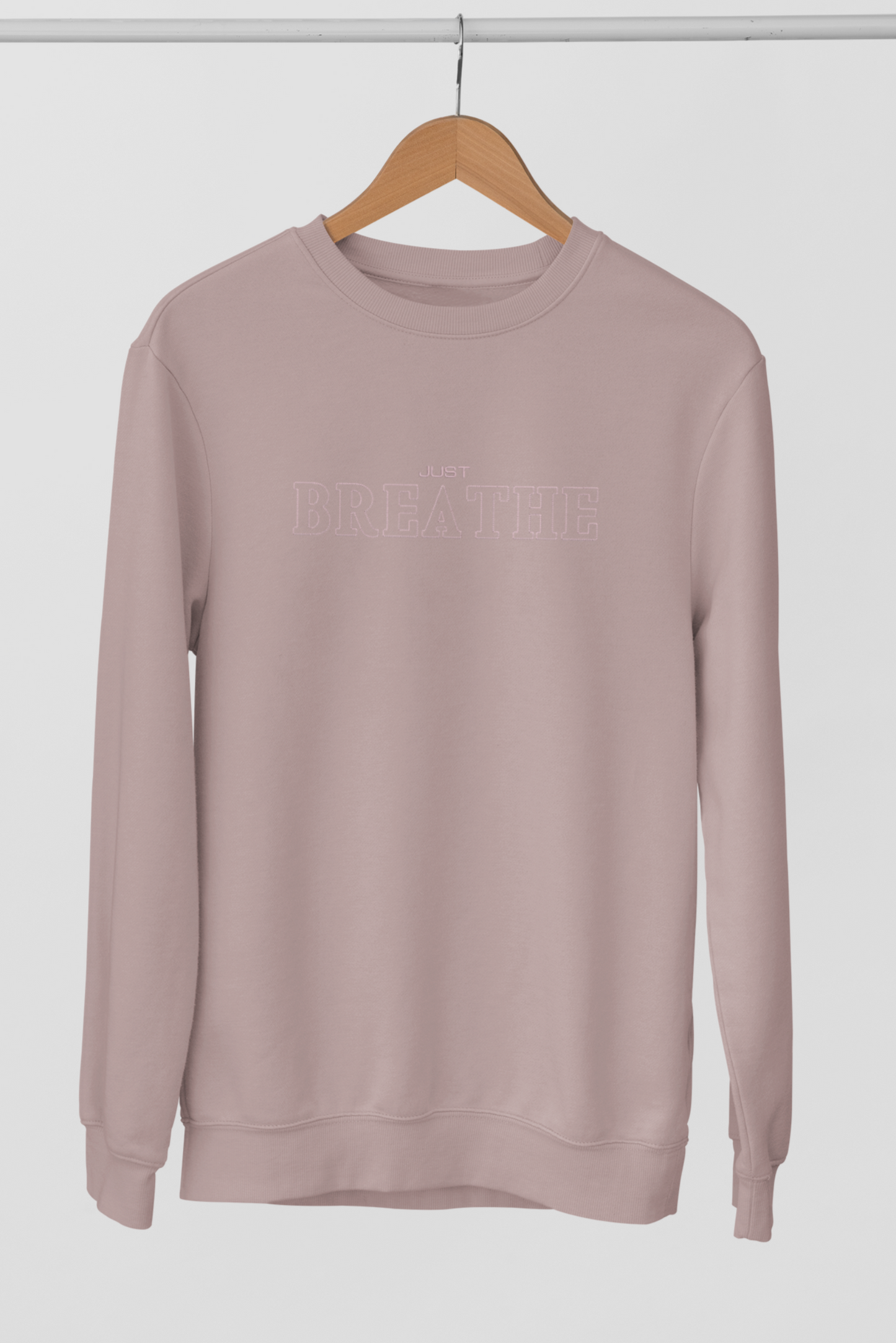 Just Breathe Embroidered Gildan Jumper - Wear Your Mood