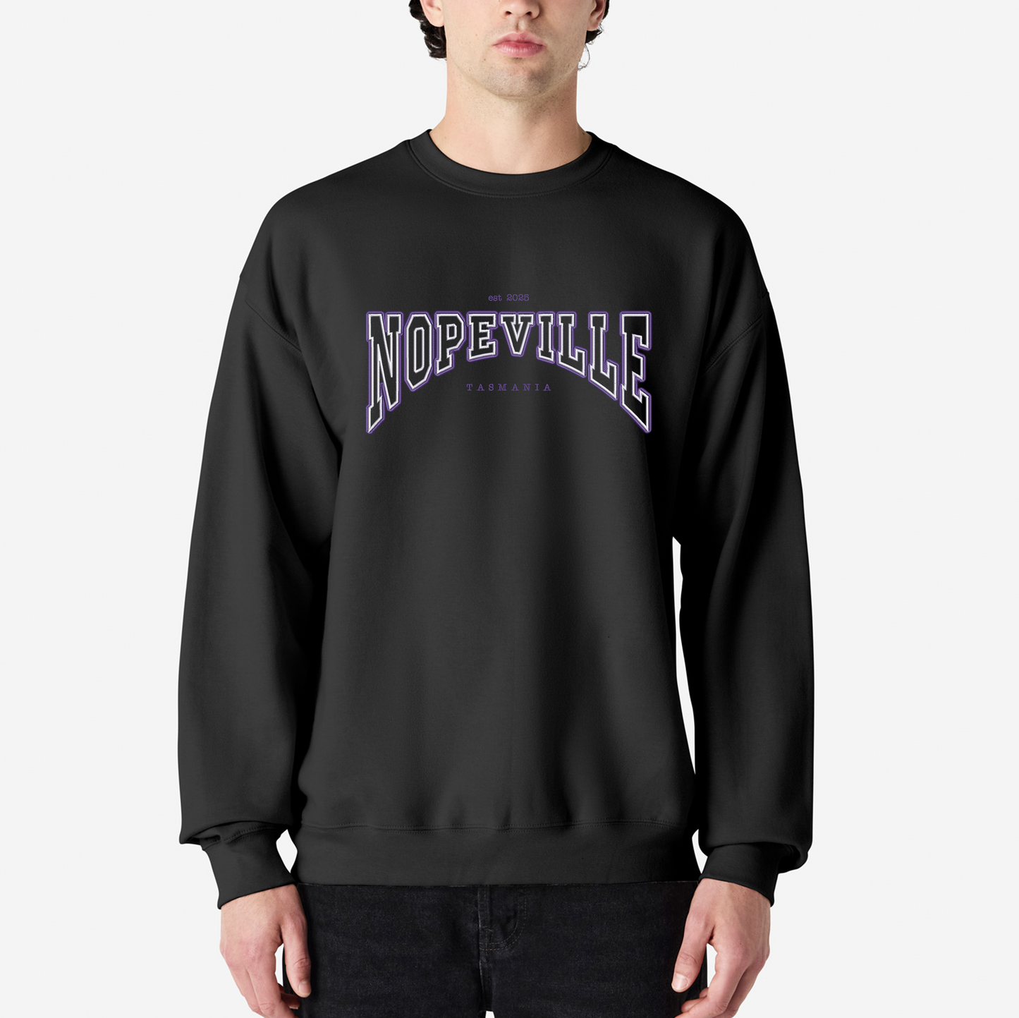 "Nopeville" Snarky Slogan Jumper – Anti-Social Vibes Only