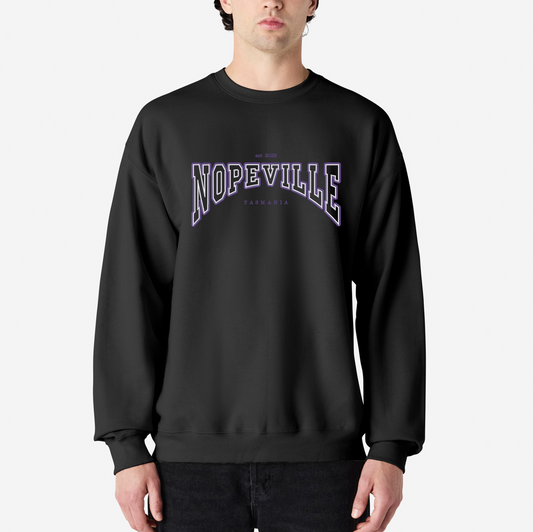 "Nopeville" Snarky Slogan Jumper – Anti-Social Vibes Only