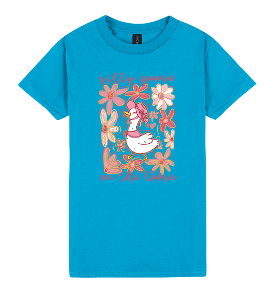 Silly Goose on the Loose - DTF Print Slogan Ladies Style Tee