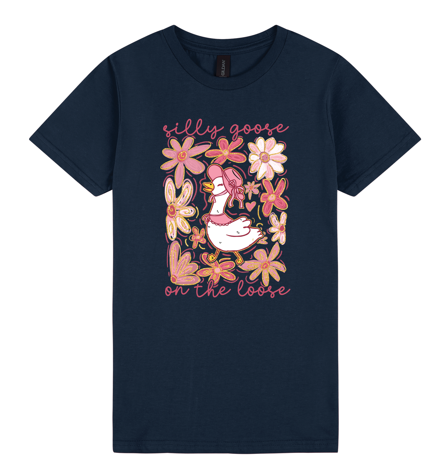 Silly Goose on the Loose - DTF Print Slogan Ladies Style Tee