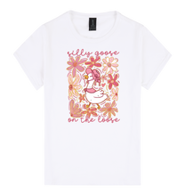 Load image into Gallery viewer, Silly Goose on the Loose - DTF Print Slogan Ladies Style Tee
