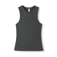 Load image into Gallery viewer, Charcoal grey sleeveless shirt on a white background
