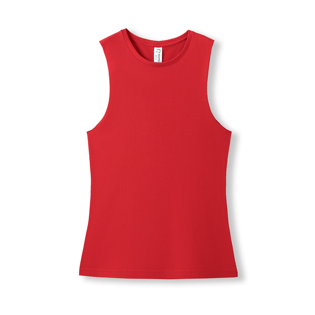 Custom Logo DTF Print Combed Cotton RAMO Ladies Tank T405LD