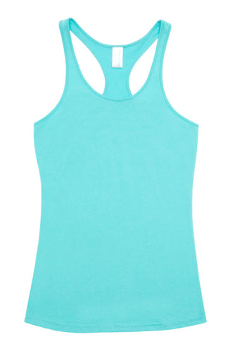 Light blue tank top on a white background