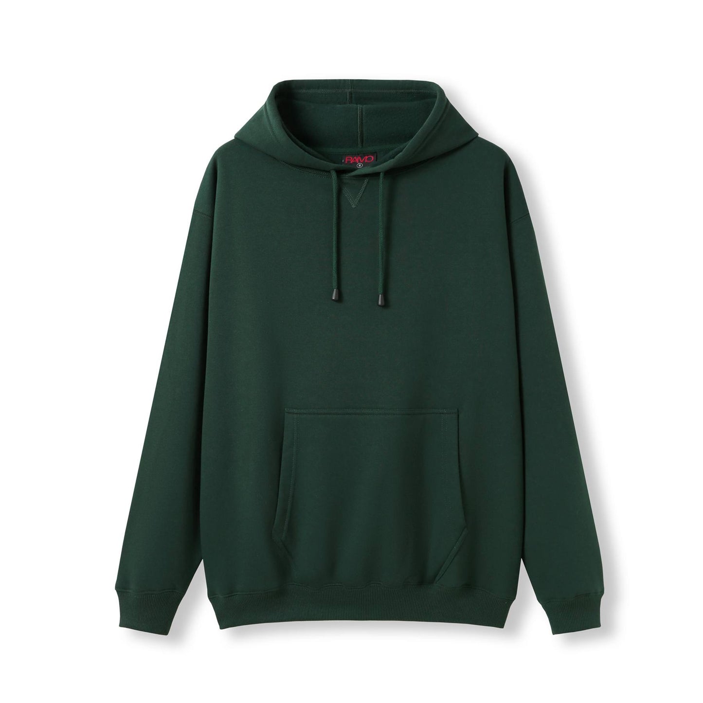 Green hoodie on a white background