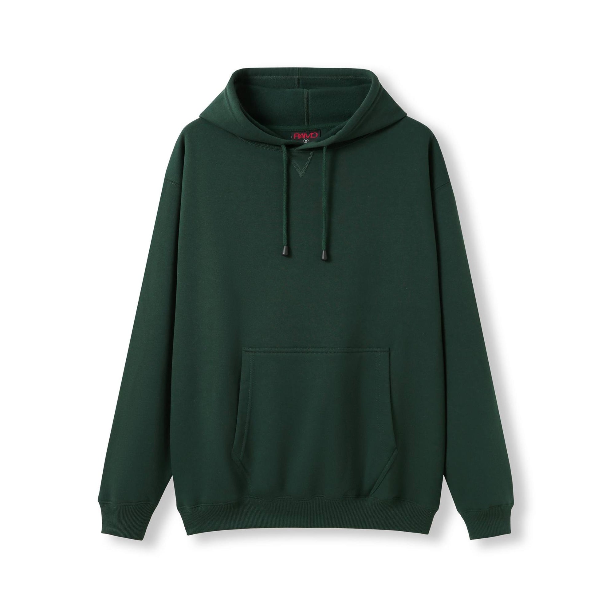 Green hoodie on a white background