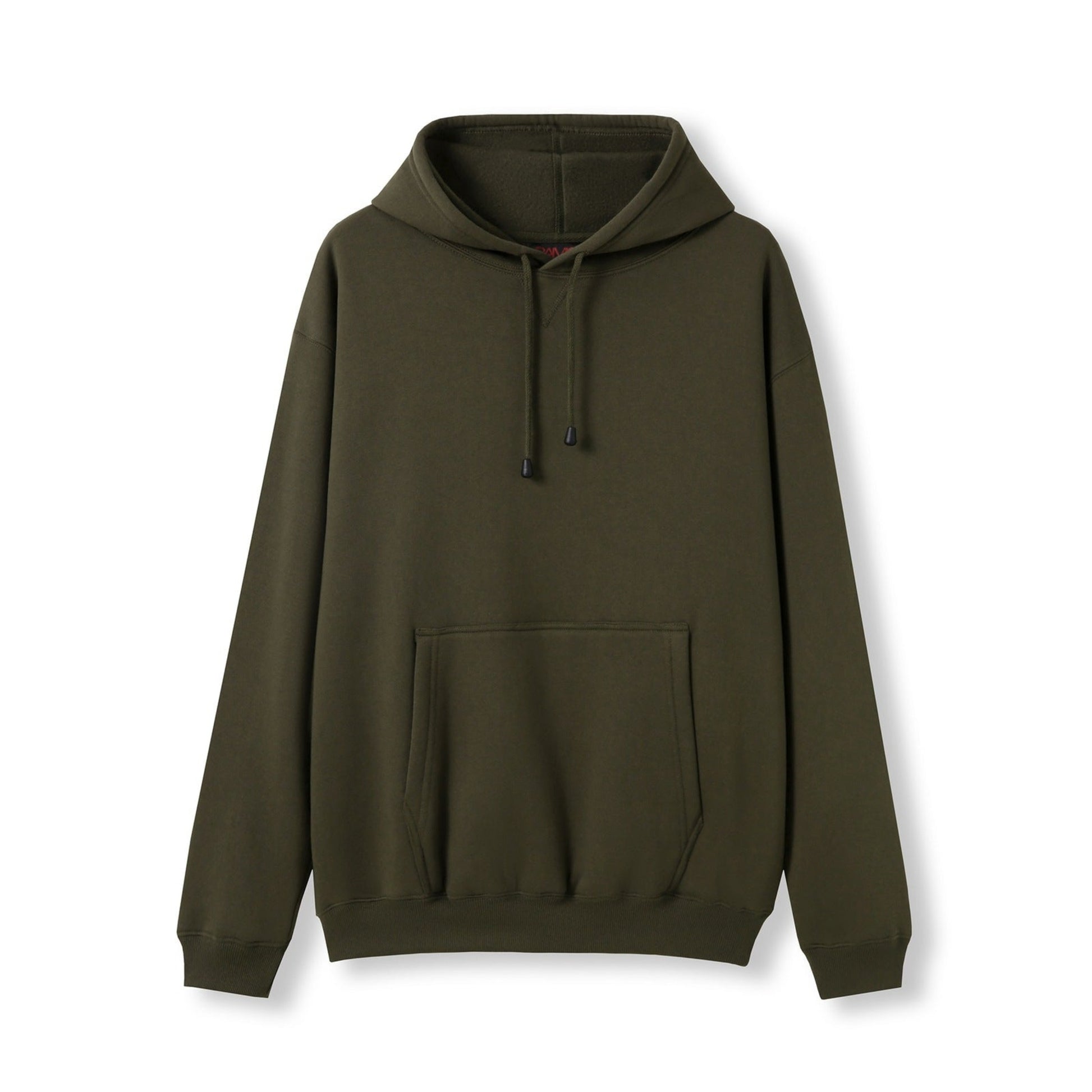 Green hoodie on a white background
