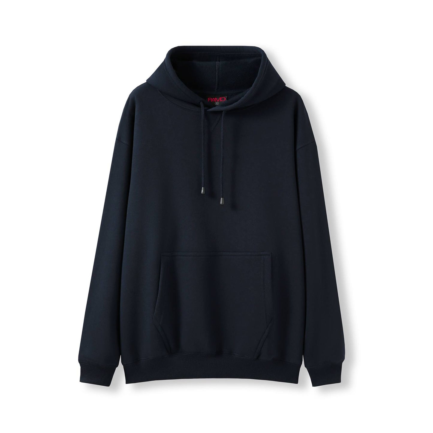 Navy hoodie on a white background