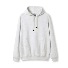 Load image into Gallery viewer, Light gray hoodie on a white background
