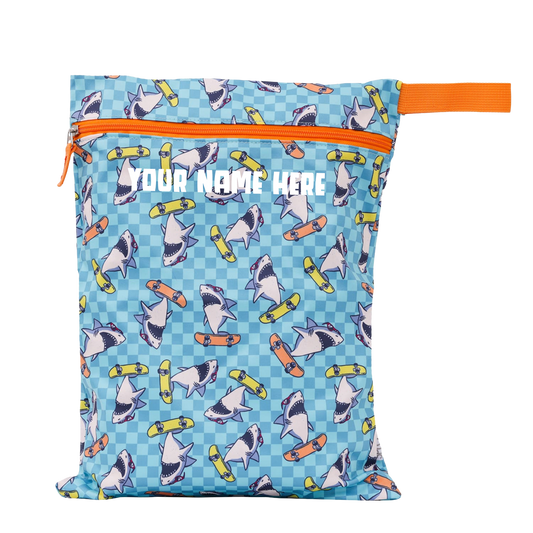 Kids Sun Hat & Wet Bag Set - Shark Design