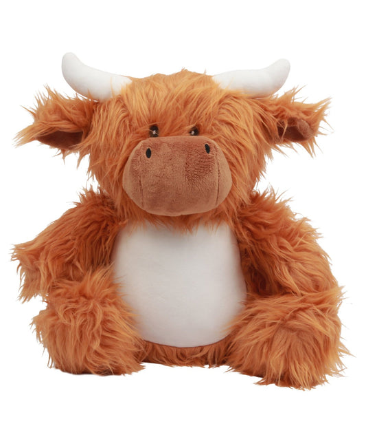 Highland Cow – Personalised Embroidered Zippie by Mumbles