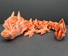 Load image into Gallery viewer, 3d PLA Printed Baby Rose Gold Rose Dragon Cinderwing
