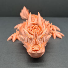 Load image into Gallery viewer, 3d PLA Printed Baby Rose Gold Rose Dragon Cinderwing
