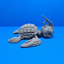 Load image into Gallery viewer, 3d Printed Grey PLA Grenurtle Removable Head Cinderwing
