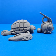 Load image into Gallery viewer, 3d Printed Grey PLA Grenurtle Removable Head Cinderwing
