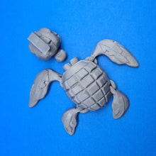 Load image into Gallery viewer, 3d Printed Grey PLA Grenurtle Removable Head Cinderwing
