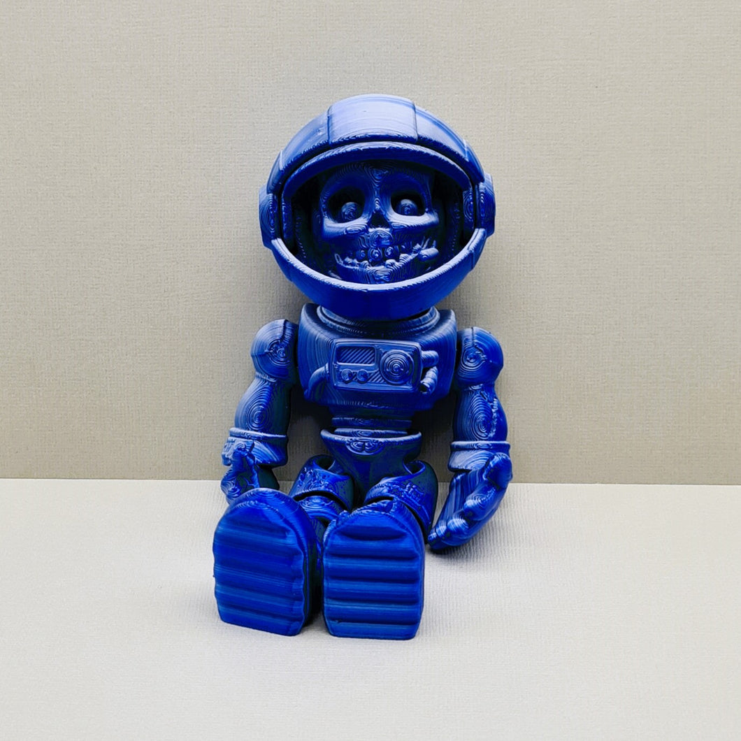 Flexi Factory Astronaut Skeleton Blue Silver Silk PLA