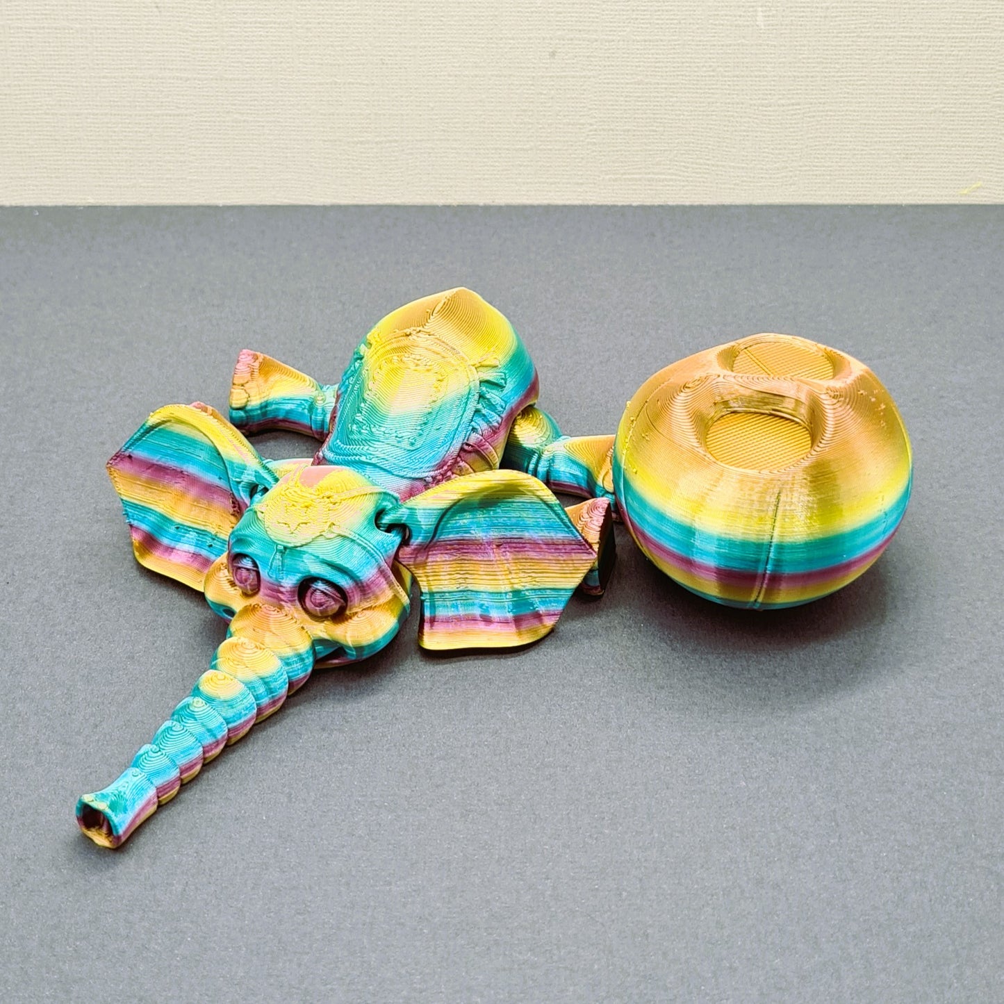 Flexi Factory Silk Rainbow Balancing Elephant and Small Ball