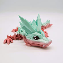 Load image into Gallery viewer, 3d Printed Baby Crystal Dragon Pastel Silk PLA Cinderwing
