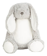 Load image into Gallery viewer, Grey Bunny - Personalised Embroidered Zippies by Mumbles
