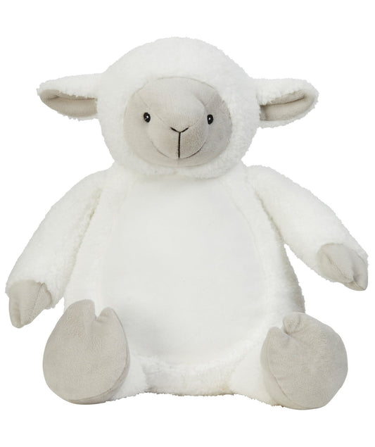 Lamb – Personalised Embroidered Zippie by Mumbles